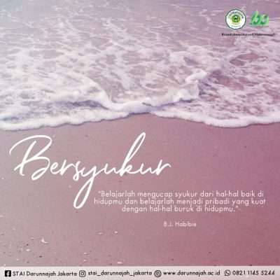 Belajar mengucap syukur Belajar mengucap syukur