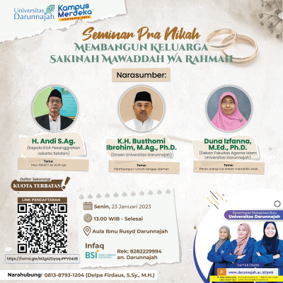 Prodi Hukum Keluarga Islam (HKI) Universitas Darunnajah adakan Seminar Pra Nikah “Membangun Keluarga Sakinah Mawaddah wa Rahmah” Prodi Hukum Keluarga Islam (HKI) Universitas Darunnajah adakan Seminar Pra Nikah “Membangun Keluarga Sakinah Mawaddah wa Rahmah”