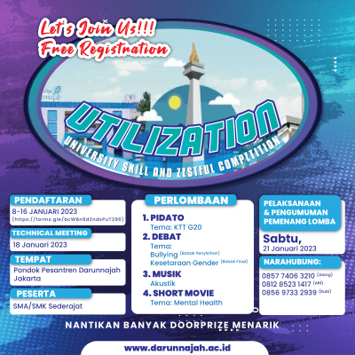 Darunnajah University Proudly Present. University Skill and Zestful Competition (UTILIZATION) Darunnajah University Proudly Present. University Skill and Zestful Competition (UTILIZATION)