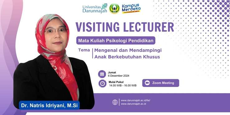 Kegiatan Visiting Lecturer Mata Kuliah Psikologi Pendidikan: Mengenal dan Mendampingi ABK Kegiatan Visiting Lecturer Mata Kuliah Psikologi Pendidikan: Mengenal dan Mendampingi ABK