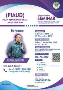 Open Booking Seminar PIAUD Tentang Pembelajaran Calistung