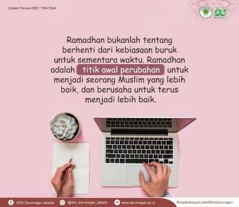 Ramadhan bukanlah tentang berhenti dari kebiasaan buruk untuk sementara waktu
