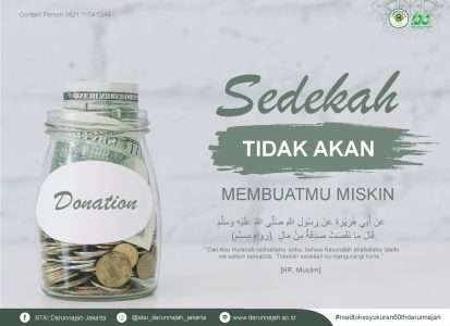 Sedekah Tidak Akan Membuatmu Miskin