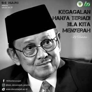 Kegagalan terjadi hanya bila kita menyerah