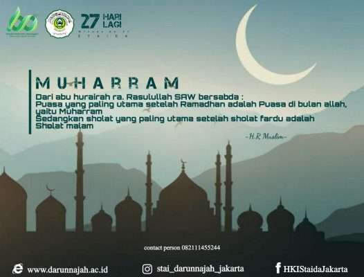 Puasa yang paling utama setelah bulan Ramadhan adalah bulan Muharram