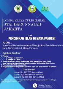 LOMBA ONLINE KARYA TULIS ILMIAH STAI DARUNNAJAH “PENDIDIKAN ISLAM DI MASA PANDEMI”