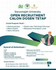Open Recruitment Calon Dosen Tetap