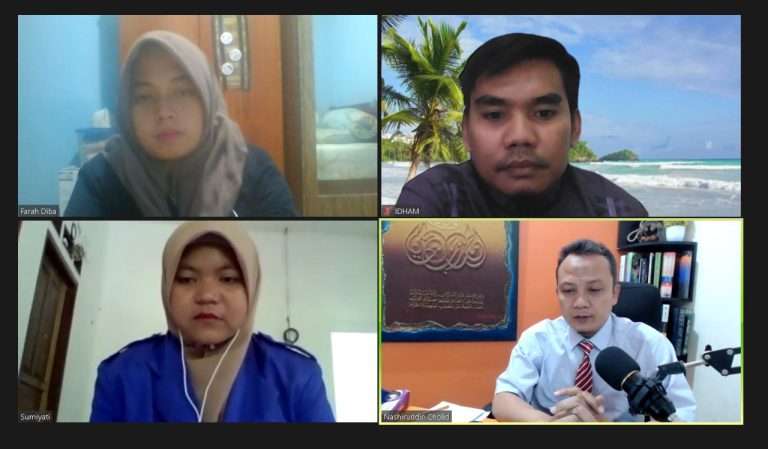 Empat mahasiswa Manajemen Pendidikan Islam (MPI) STAI Darunnajah jalani Ujian Skripsi secara Daring