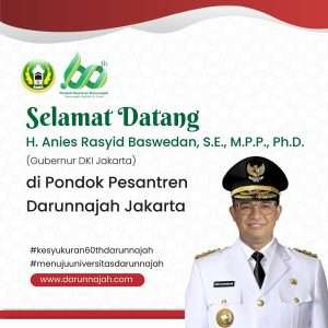 Gubernur DKI Jakarta Memantau Pelaksanaan KBM di Darunnajah