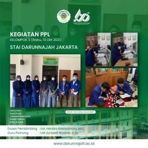 Peserta PPL Kelompok 3 Belajar Menggali Manajemen dan Pekerjaan Tata Usaha MTs. Darunnajah