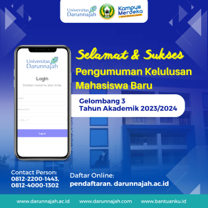 Pengumuman Kelulusan Mahasiswa Baru Gelombang III TA. 2023-2024