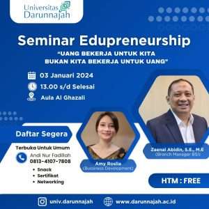 Seminar: Uang Bekerja untuk Kita, Bukan Kita Bekerja untuk Uang