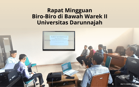 Wakil Rektor II Universitas Darunnajah Koordinasikan Pencapaian Program Kerja dalam Rapat Mingguan Biro