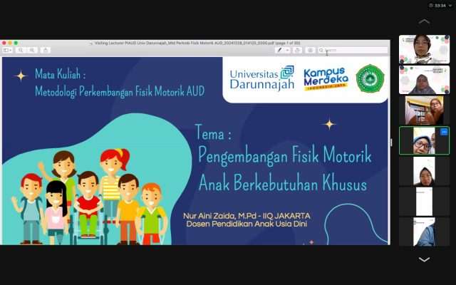 Tingkatkan Kompetensi Mahasiswa, Prodi PIAUD Gelar Visiting Lecture Bersama Dosen IIQ