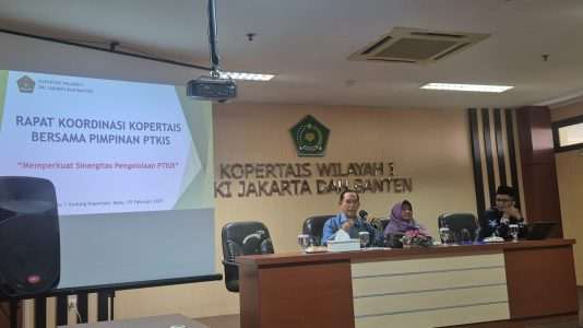 Dekan Fakultas Agama Islam Universitas Darunnajah Hadiri Undangan Rapat Koordinasi Kopertais Wilayah 1 Jakarta dan Banten Bersama Pimpinan PTKIS