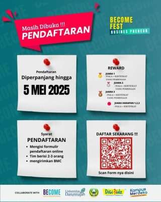 Pendaftaran Lomba Business Plan BECOME Fest Diperpanjang!