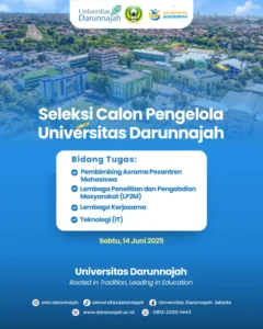 Universitas Darunnajah Rekrut Pengelola Baru untuk Empat Bidang Penting